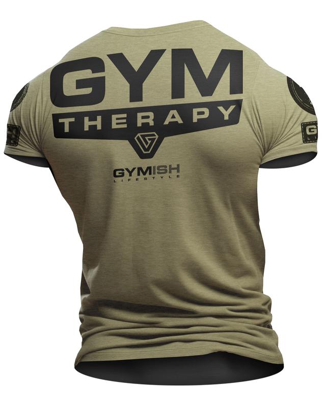 098. Gym Therapy Back Design Funny Workout Gym T-Shirt for Men