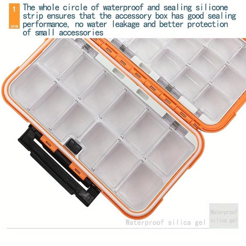 Double-sided Waterproof Fishing Tackle Box, Fish Hook Fishing Lure Bait Storage Case, Mini Portable Fishing Gear Accessories Box