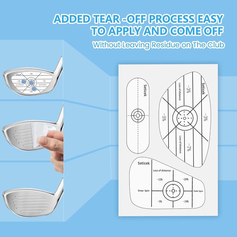 Golf Impact Tape Labels Self-Teaching Sweet Spot and Consistency Analysis  Improve Golf Swing Accuracy and Distance Choose Between 150 Pc and 300 Pc