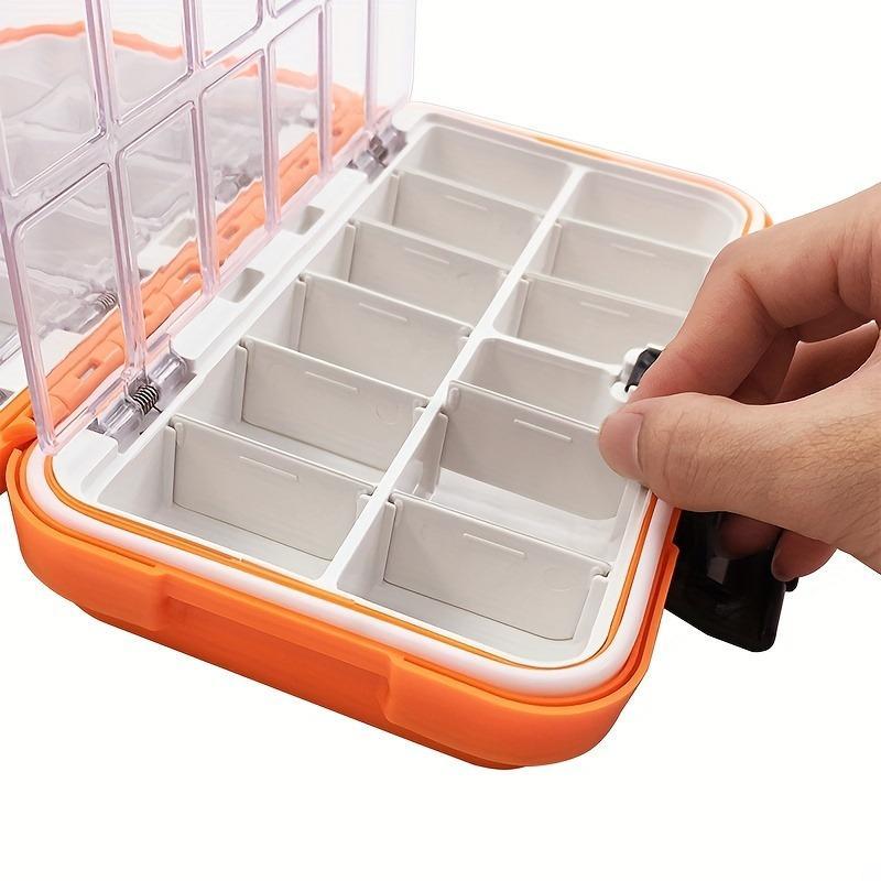 Double-sided Waterproof Fishing Tackle Box, Fish Hook Fishing Lure Bait Storage Case, Mini Portable Fishing Gear Accessories Box