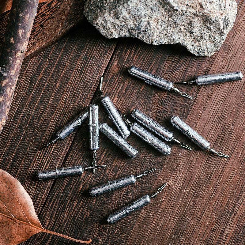 50pcs Fishing Pencil Drop Shot Weights, Lead Skinny Sinkers with Barrel Swivels for Bass Trout Crappie Catfish, Fishing Tool for Outdoor, Flyfishing,  Fishing Equipment Fishing Stuff