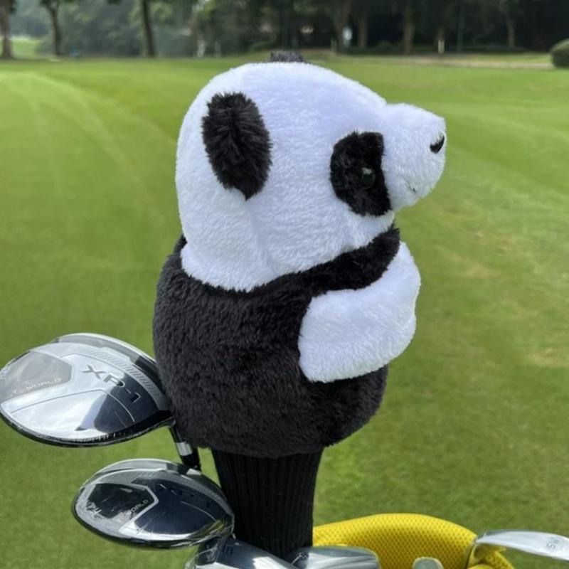 Panda Design Golf Headcover (1 Count), Soft Plush Golf Head Cover, Golf Accessories for Men & Women