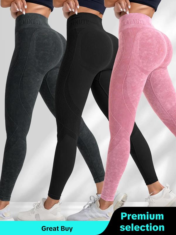 Women's Solid Sports High Waisted Leggings , Sporty High Stretch Leggings, Ladies Activewear, Workout Leggings, Summer Gym Yoga Outfits for Women, Womenswear, Tummy Control