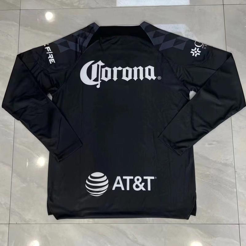 24 25 Club America football jersey Black long-sleeved training suit sports