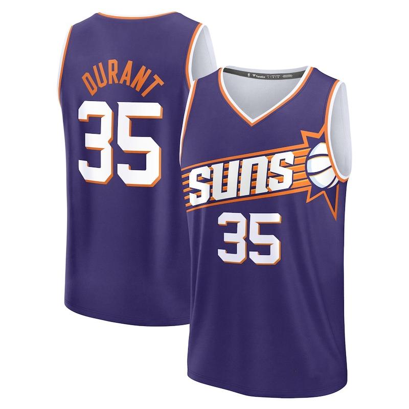 Phoenix Suns NO.35Kevin Durant Fanatics Purple Fast Break  Player Jersey