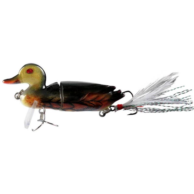 Artificial Duck Fishing Lure, 4 Counts Topwater Lure with Hook, Fake Fishing Bait, Outdoor Fishing Accessories for Fishing Enthusiasts