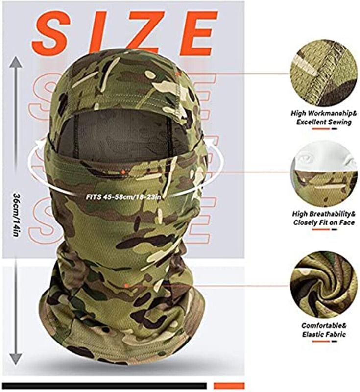 Balaclava Face Mask Motorcycle Windproof Camouflage Fishing Face Cover Ski Mask