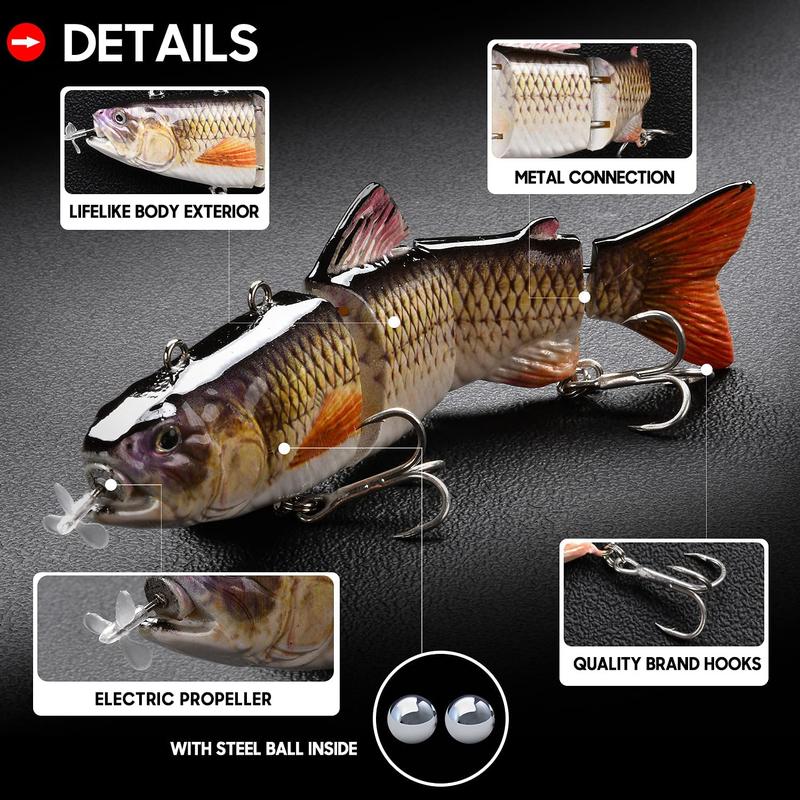 HADORAM Robotic Swimming Electric Fishing Lures 5.12