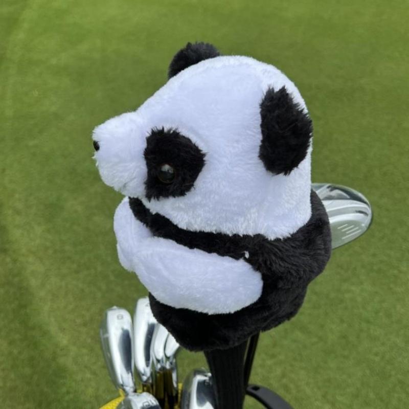 Panda Design Golf Headcover (1 Count), Soft Plush Golf Head Cover, Golf Accessories for Men & Women