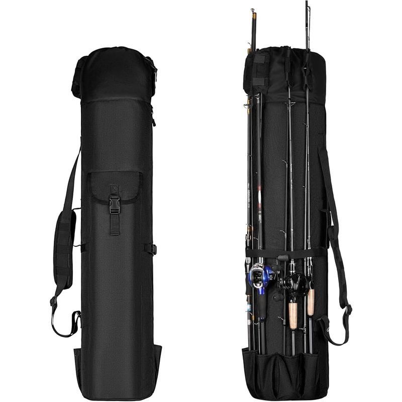 BAIGIO Fishing Rod Carrier Fishing Pole Bag Reel Organizer Case Storage Bag for Fishing Gear and Equipment and Traveling, A Fishing Gifts for Men, Family Father, Daughter and Friends