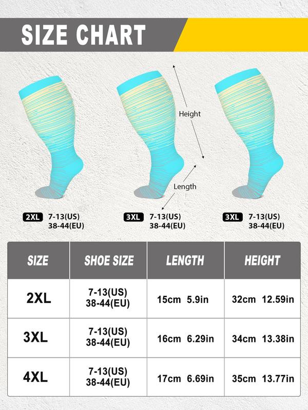 Unisex Colorblock Over The Calf Socks, Sports Comfy Breathable Socks for Women & Men, Athletic Socks for Running Jogging Cycling