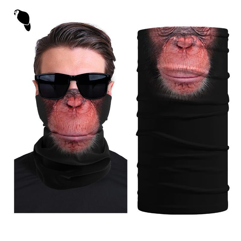 Creative Monkey Pattern Bandana, 1 Count Breathable Sunscreen Sports Face Mask, Outdoor Cycling Running Neck Gaiter for Men & Women