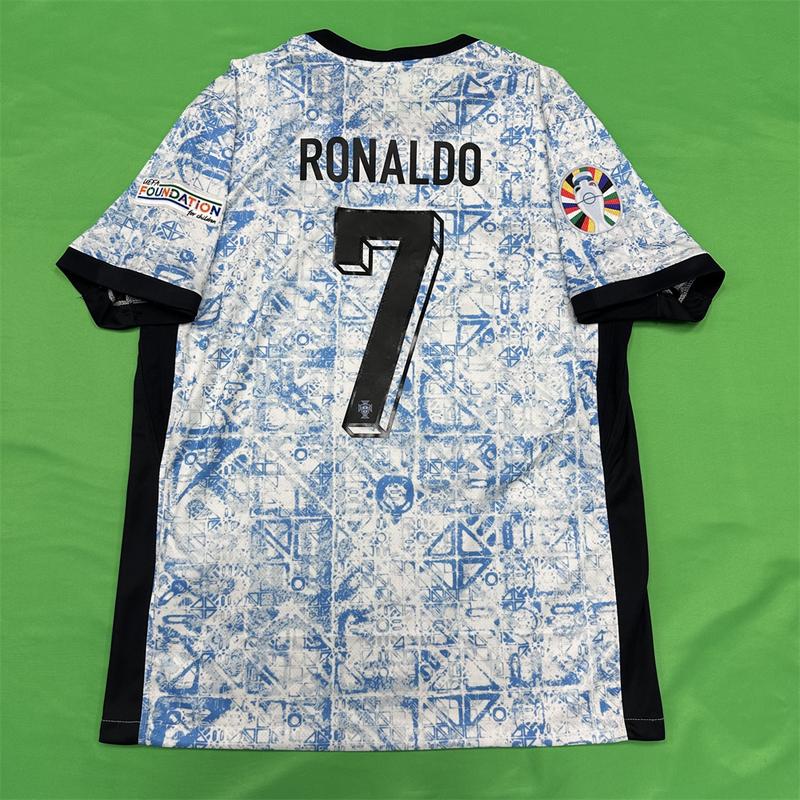 Nike Euro 2024 Portugal Away Cristiano Ronaldo No.7 Short Sleeve soccer Jersey