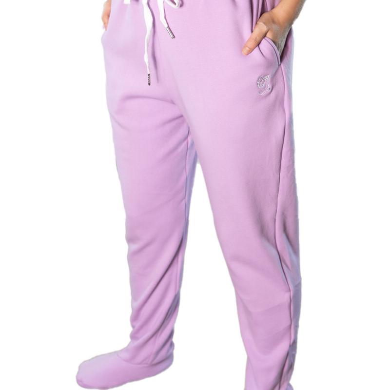 Sherpa Lined Footed Sweatpants Unisex Breathable Comfortable