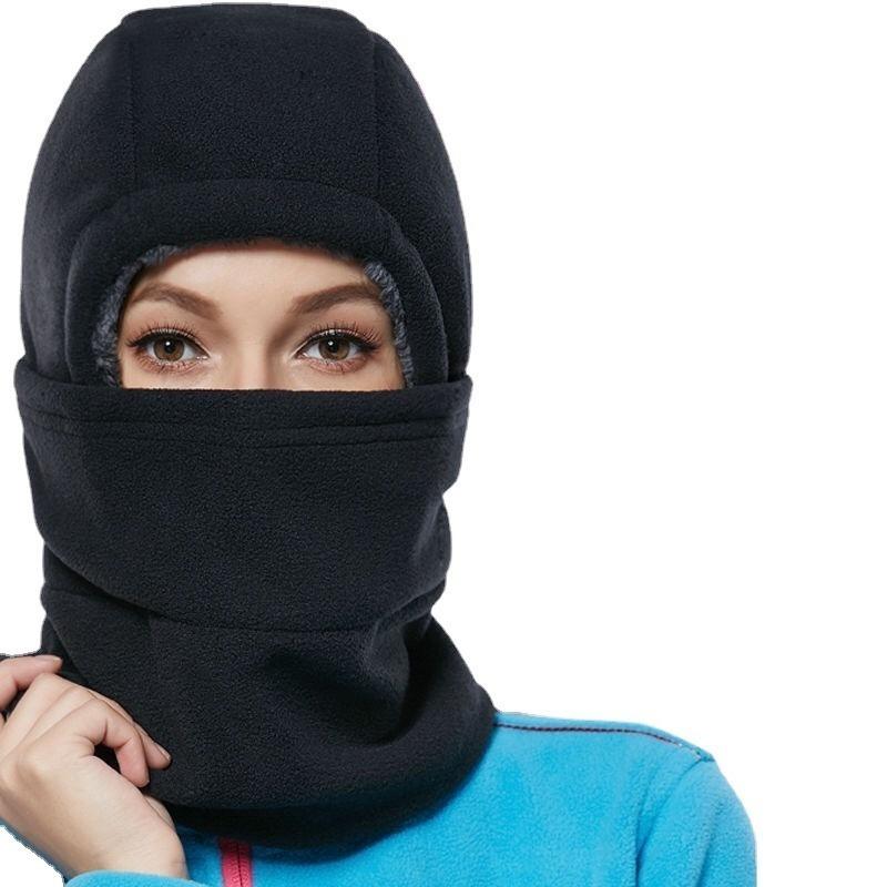 Three-in-One Winter Outdoor Warm Mask: Windproof Head Cover, Earmuffs, and Wool Thickened Warm Windproof Cold Protection