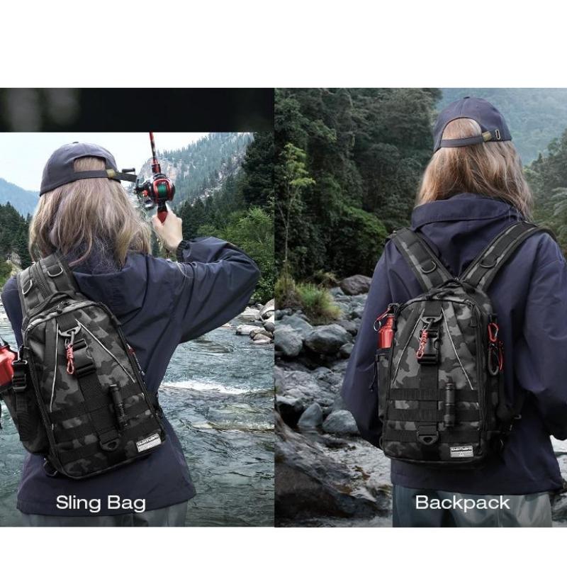 Fishing Backpack Tackle Sling Bag - Lightweight, Waterproof, and Multi-functional Gear for All Your Fishing Needs, for free