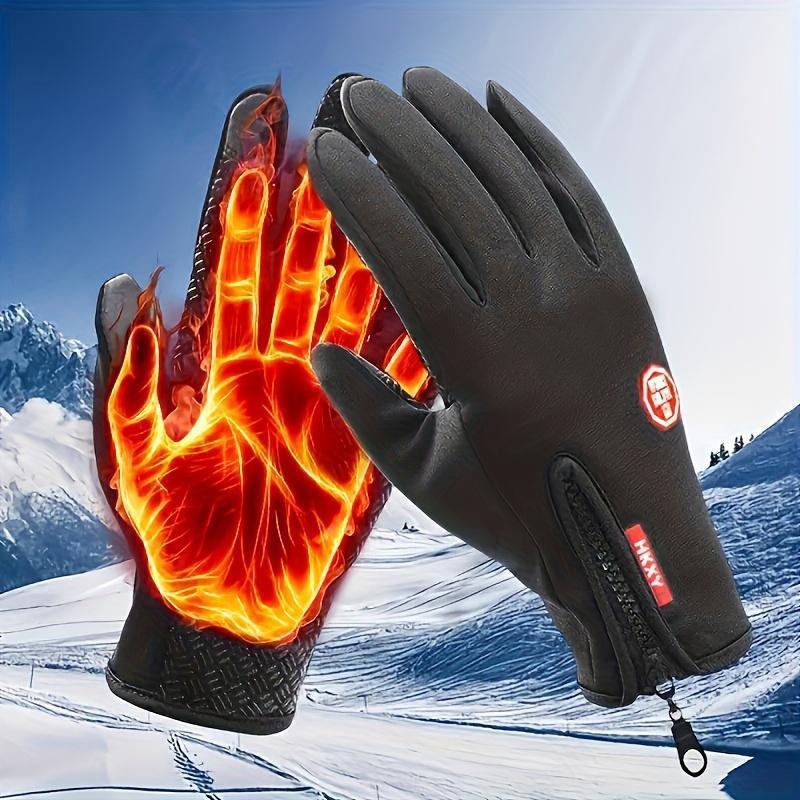 Women's Winter Cycling Gloves, 1 Pair Touch Screen Waterproof Warm Gloves, Outdoor Sports Gloves for Cycling, Skiing, Snowboarding, Hiking, Camping