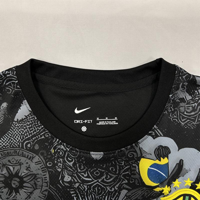 NIKE 24 25 Brazil National Team Short Sleeve Training Jersey 10 Neymar JR Soccer Jersey