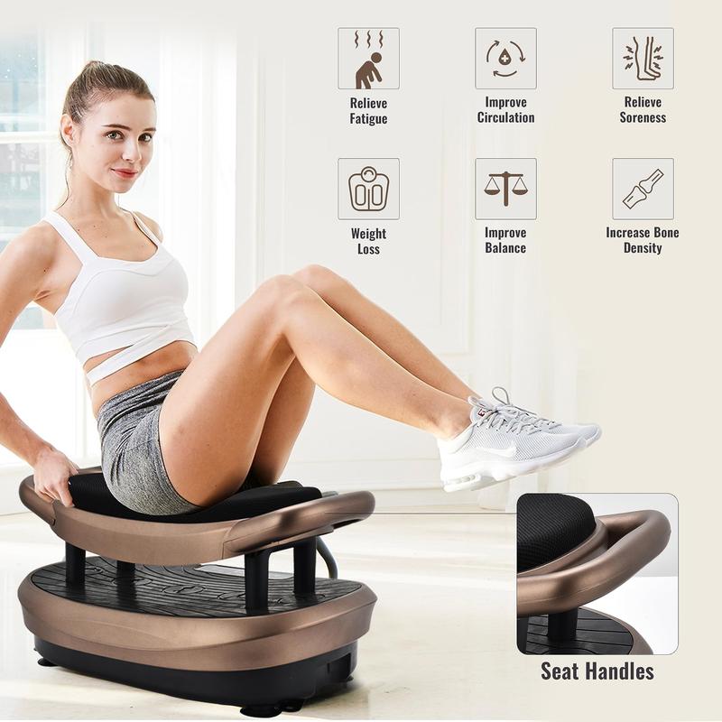 EILISON FITABS  Vibration Plate Exercise Machine with seat - Oscillation, Pulsation + 3D Motion Vibration Platform | Whole Body Viberation Machine for Weight Loss, Shaping, Recovery, Toning, ABS