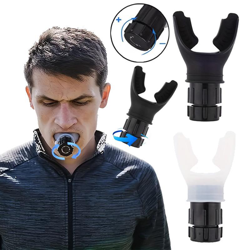 Portable Breathing Exercise Tool, Adjustable Resistance Breathing Fitness Exerciser, Lung Exercise Tool for Home Gym Workout