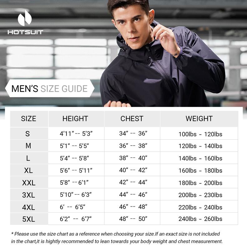 HOTSUIT Sauna Suit for Men Sweat Suit Boxing Exercise Sweat Sauna Jacket Pants