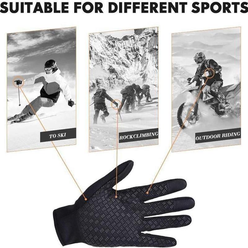 Women's Winter Cycling Gloves, 1 Pair Touch Screen Waterproof Warm Gloves, Outdoor Sports Gloves for Cycling, Skiing, Snowboarding, Hiking, Camping