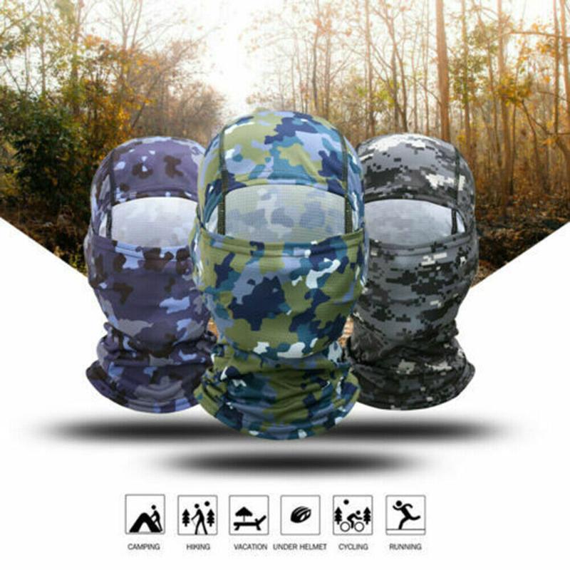 Tactical Balaclava Full Face Scarf Mask Head Cover Hiking Camo Military Sun Hat