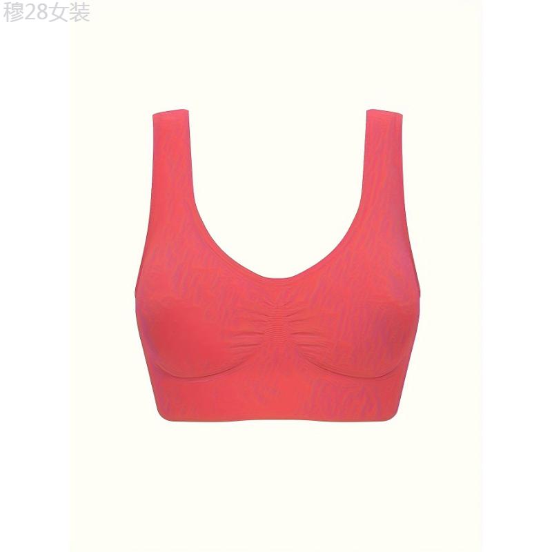 7pcs Comfy Wireless Sports Bras, Breathable Running Workout Tank Bra for Women's Lingerie Underwear