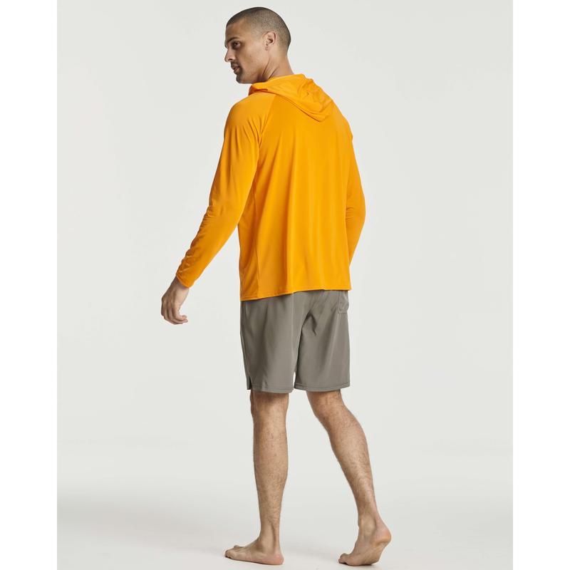 Real Essentials 3 Pack: Men's Rash Guard Hoodie Sweatshirt Sun Protection UPF Fishing Shirt (Available in Big & Tall)