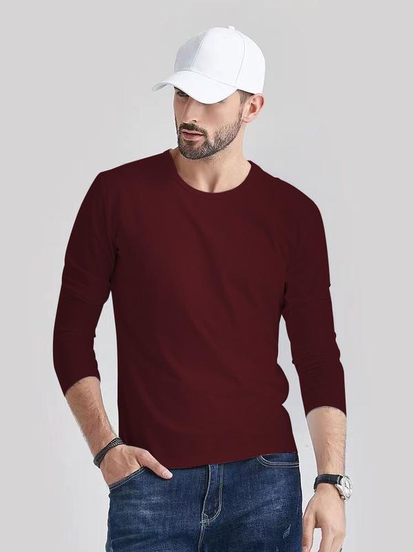 4 pieces: Men's dry moisture wiry sweat sports performance Long sleeve round neck T-shirt