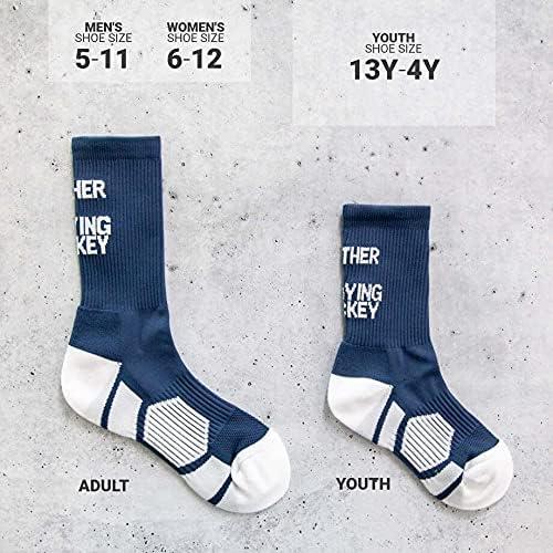 Hockey Performance Crew Socks - Multiple Designs & Colors - Youth & Adult - Hockey Mid- Socks