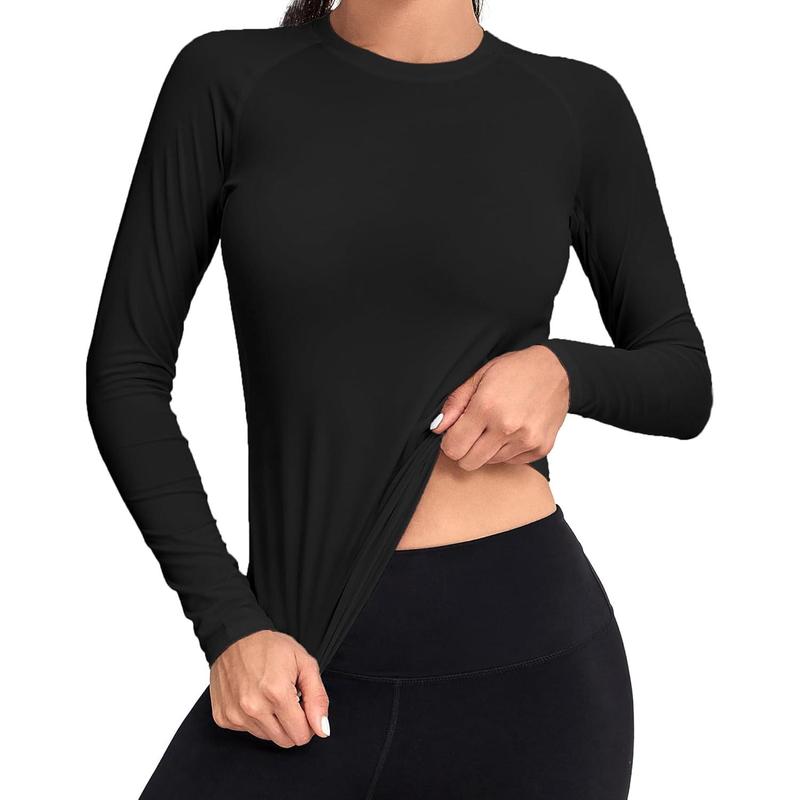 4 Pack Women's Compression Shirt Long Sleeve Performance Workout Baselayer Athletic Top Sports Gear