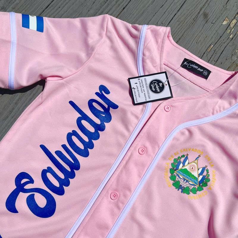 El Salvador Jersey Baseball Unisex for Men and Women - Long Sleeve, Quick Dry Material