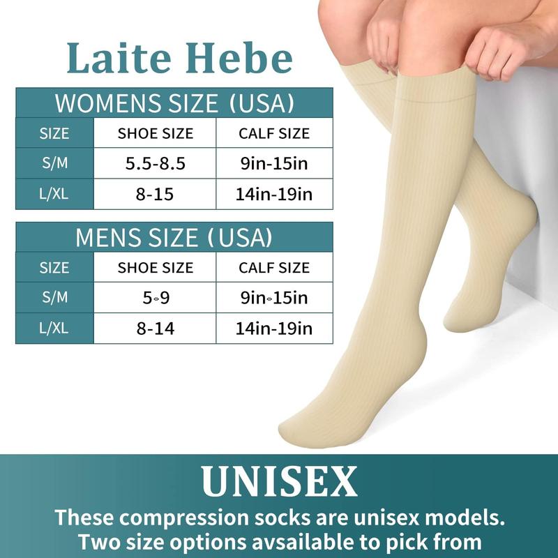 4 Pairs-Compression Socks for Women&Men Circulation-Best Support for Nurses,Running,Athletic