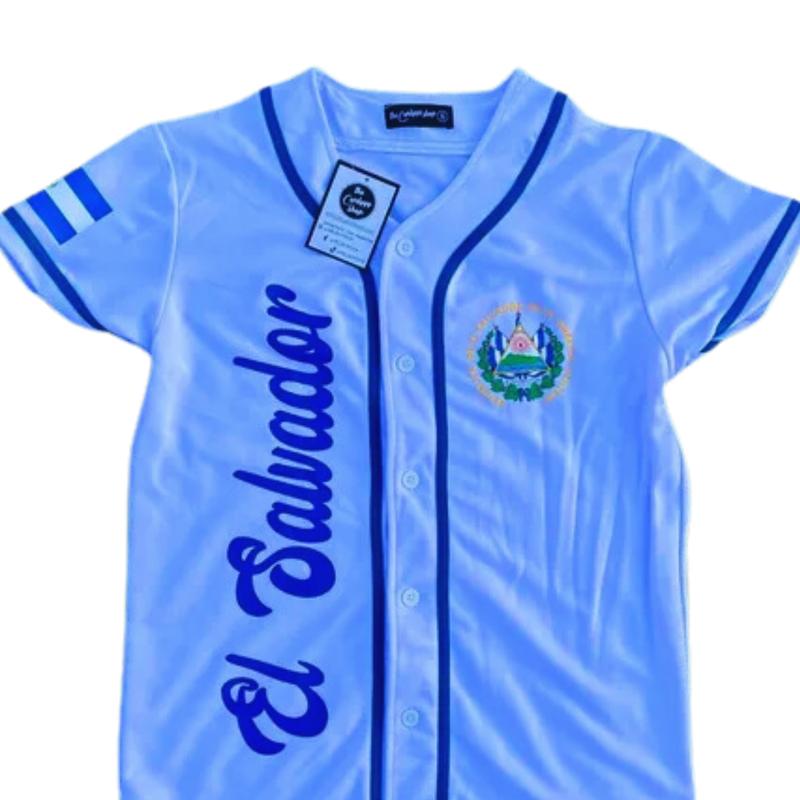 El Salvador Jersey Baseball Unisex for Men and Women - Long Sleeve, Quick Dry Material