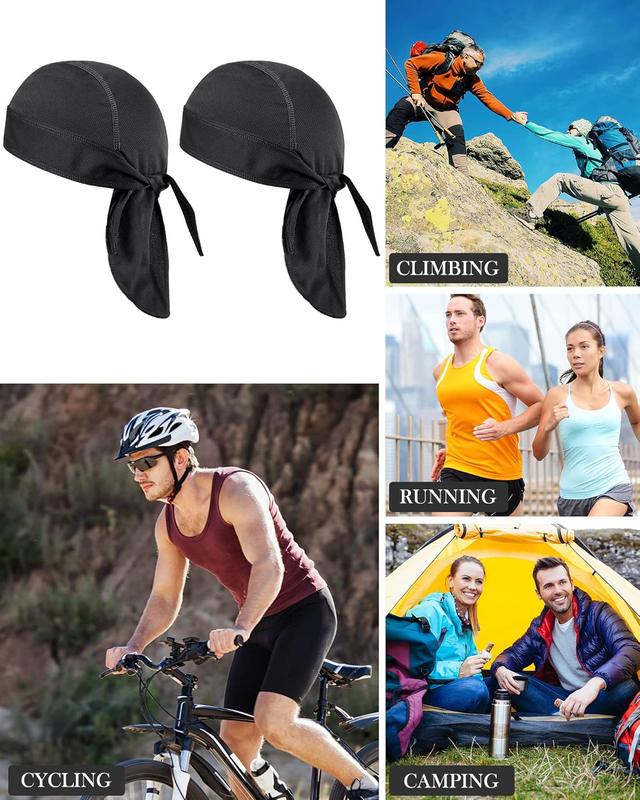 8 Pack Do Rag Skull Caps for Men Sweat Wicking Doo Rags Cooling Helmet Liner Cycling Motorcycle Bandana