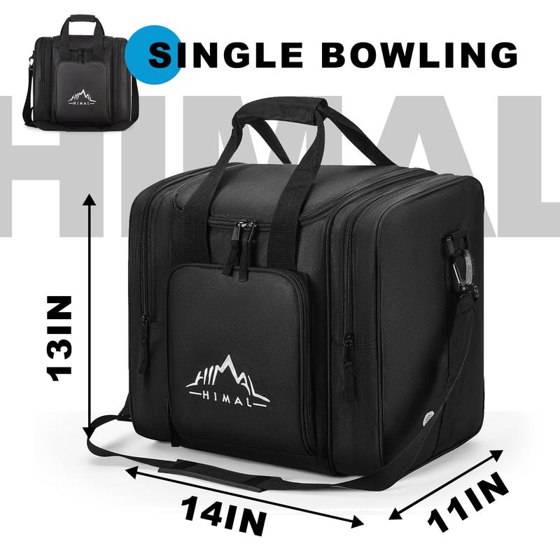 Himal Bowling Ball Bag for Single Ball - Bowling Ball Tote Bowling Bag with Padded Ball Holder - Fits Bowling Shoes Up to Mens Size 14