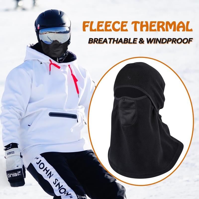 Cold Weather Balaclava Ski Mask for Men Women, Windproof Fleece Thermal Full Face Mask Winter Gear Neck Warmer for Skiing Motorcycle Hunting Cycling(Black- Classic)