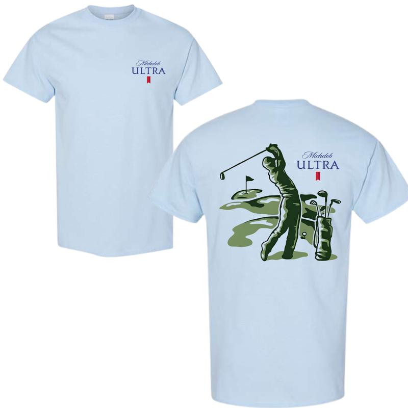 Michelob Ultra Golfing T-Shirt - 2 Side, Michelob T-Shirt, Trendy Tees For Boyfriend, For Men, For Him