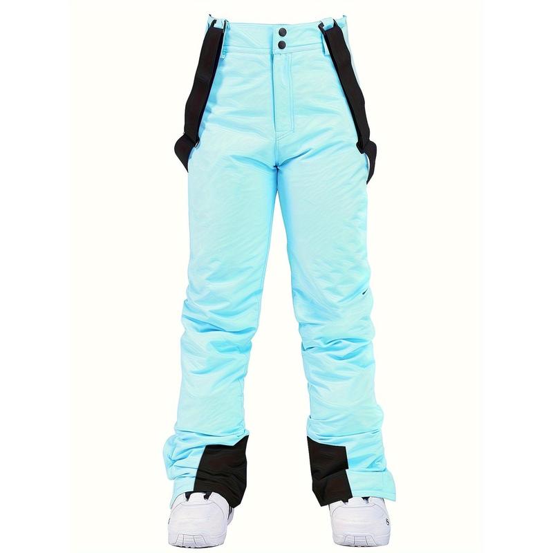 Women's Winter Outdoors One-Piece Ski Pants, Windproof, Waterproof and Warm Thickened Snowboard Pants, Women's Sportswear