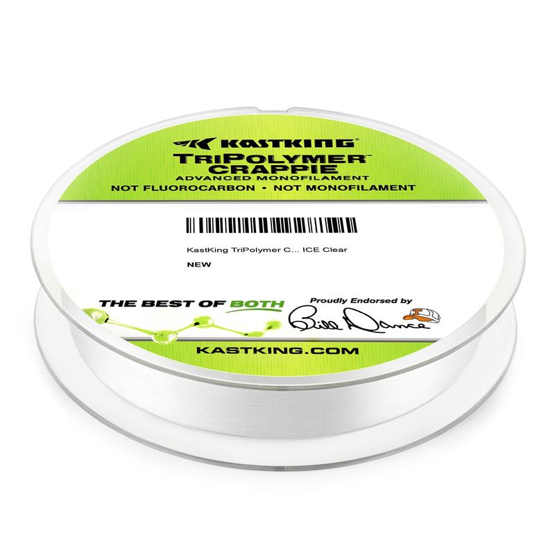 KastKing TriPolymer Crappie Advanced Monofilament Fishing Line, Higher Strength, Super Smooth, Low Light Refraction, Tri-Extrusion Advanced Mono Fishing line, Highly Abrasion Resistant