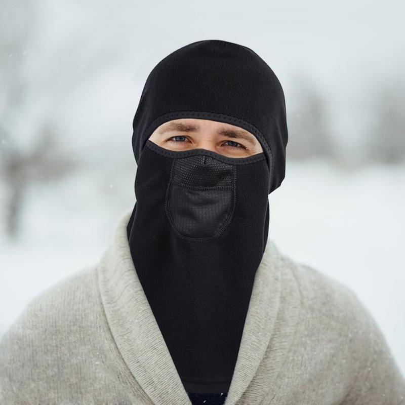 Cold Weather Balaclava Ski Mask for Men Women, Windproof Fleece Thermal Full Face Mask Winter Gear Neck Warmer for Skiing Motorcycle Hunting Cycling(Black- Classic)