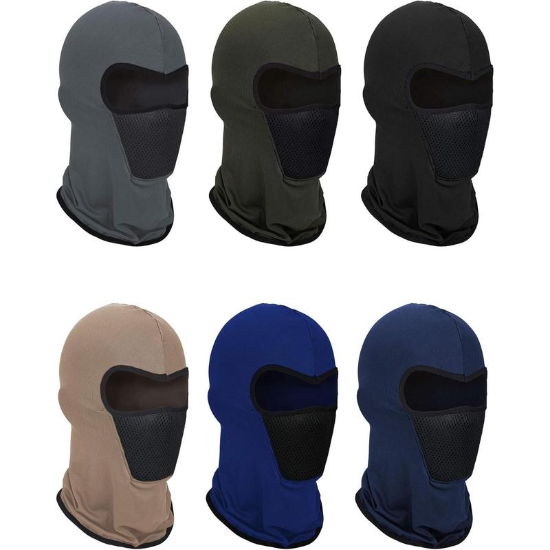 6 s Winter Balaclava Face Mask Breathable Ski Face Cover Dust Protection Mask Long Neck Cover for Outdoor Activities