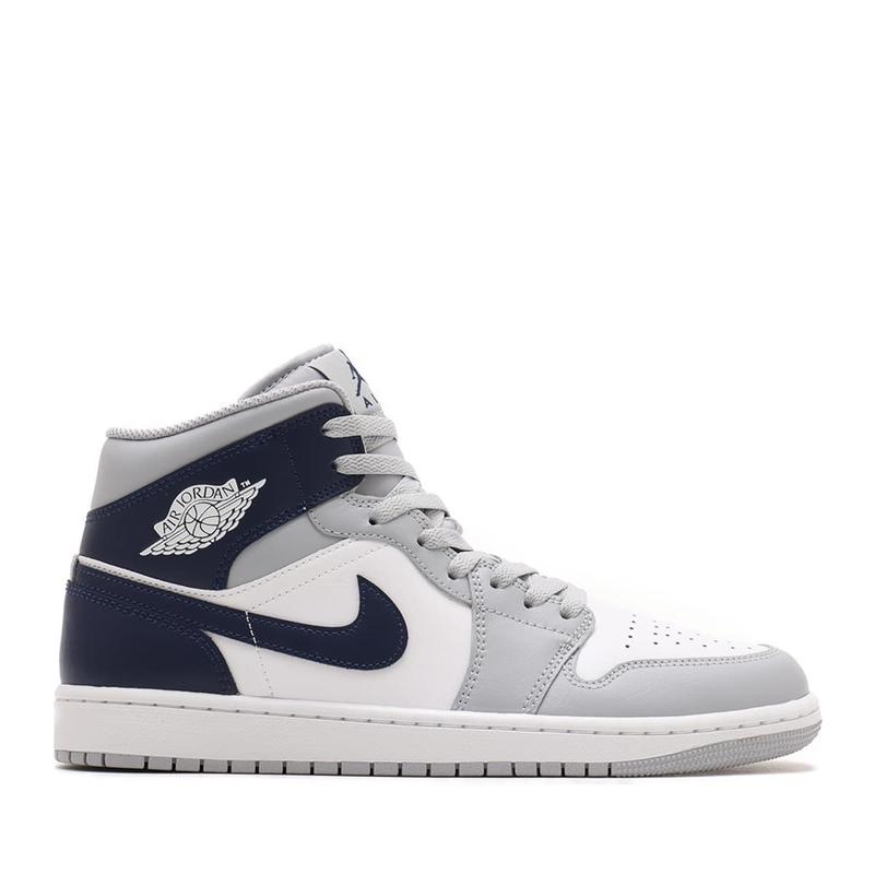 Nike Air Jordan 1 Mid Wolf Grey Midnight Navy DQ8426-104 Men's Fashion Sneaker New