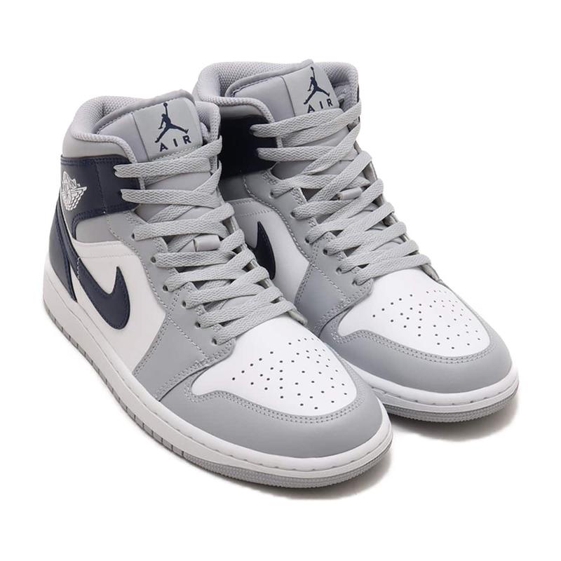 Nike Air Jordan 1 Mid Wolf Grey Midnight Navy DQ8426-104 Men's Fashion Sneaker New