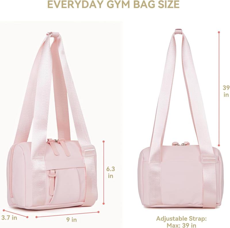 Everyday Mini Gym Bag for Women, Small Gym Tote Bag with Zipper Compartment,  Travel Duffle Bag, Cute Workout  Bag, Small Carry On Bag, Mini  Bag, Dance Bag - Pink