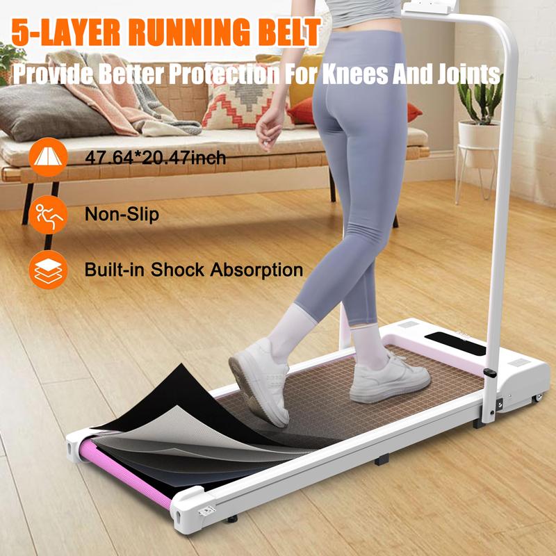 [SAYGOGO] Handheld Treadmill Walking Pad, 2.5HP Under Desk Treadmill with Remote Control & LED Display, Quiet Desk Treadmill for Compact Space, Portable Walking Pad for Home Office Use