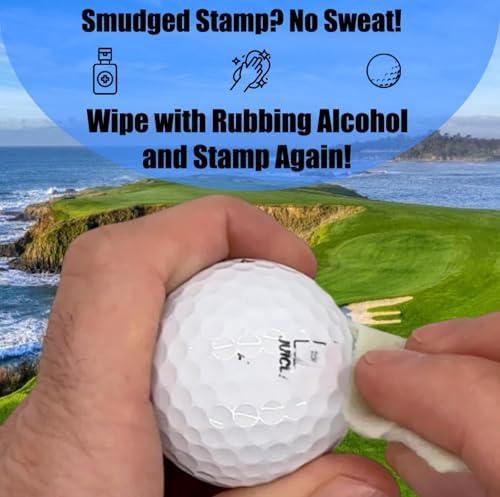 Ball Badge - Golf Ball Stamp, Self-Inking Golf Ball Stamper, Golf Ball Marker, Reusable Golf Ball Marking Tool to Identify Golf Balls - (The Dirty Series) (I Never Pull Out)