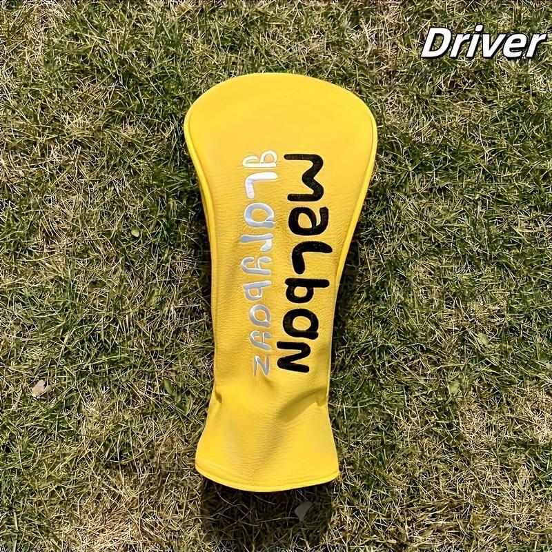 Golf Club Head Cover, 1 Count 3 Counts Cute Sun Pattern Golf Club Head Cover, Protective Cover for Driver Fairway Wood Hybrids, Golf Accessories, Christmas Gift