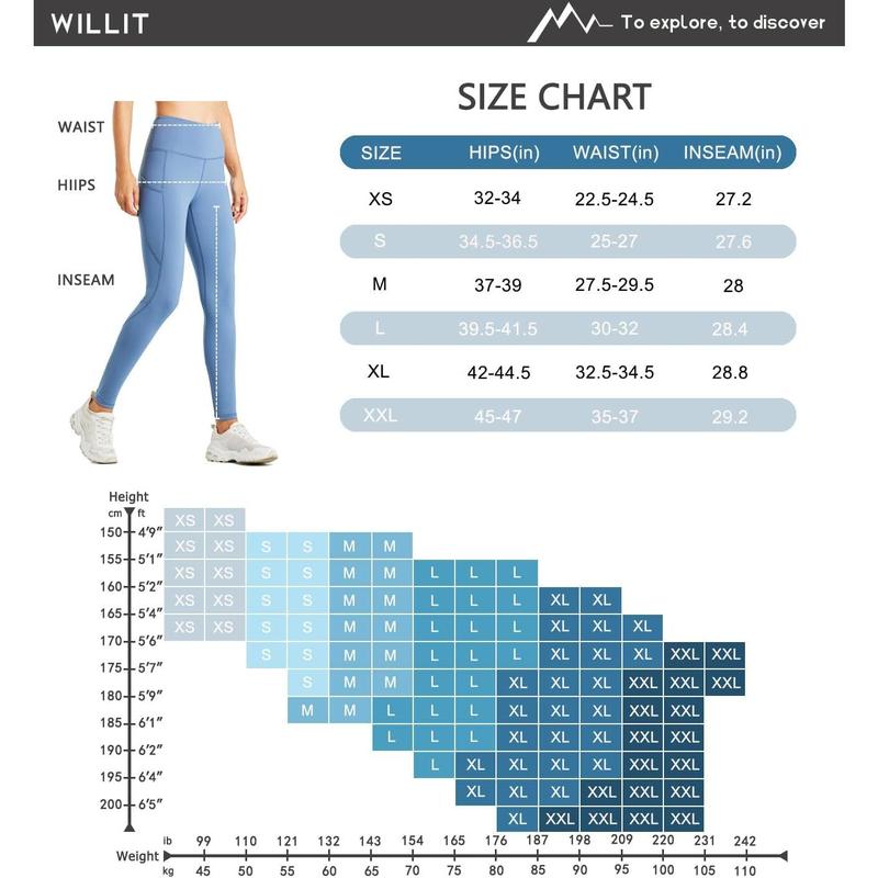 Willit Women's Fleece Lined Leggings Water Resistant Winter Pants Thermal High Waisted Yoga Hiking Running Tights Pockets